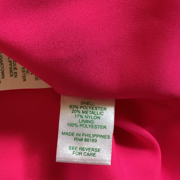 Lilly Pulitzer Pratt Top - S, Pink Gold Brocade, Puff Sleeve, Holiday Party NWT - Picture 9 of 10